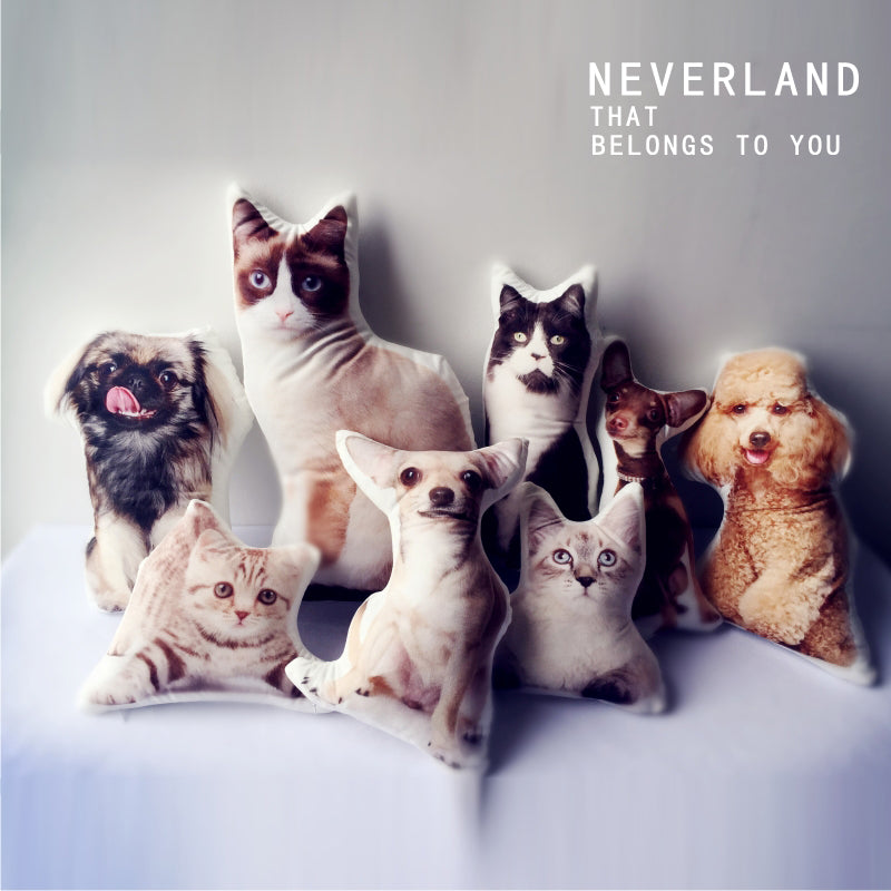 Custom Shaped Pet Pillow with Cute Animal Design