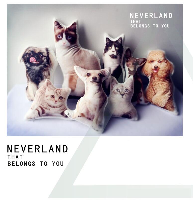 Custom Shaped Pet Pillow with Cute Animal Design